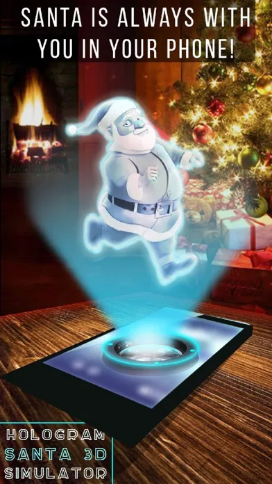 Capturas de tela do Hologram Santa 3D Simulator
