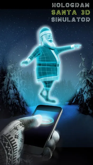Capturas de tela do Hologram Santa 3D Simulator