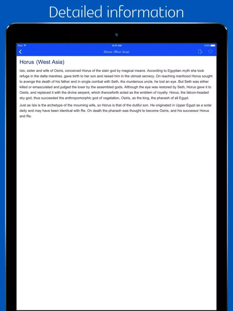 Mythology Dictionary - Combined iPad 应用截图