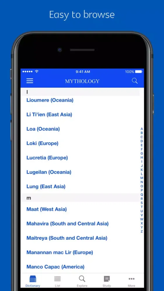 Mythology Dictionary - Combined应用截图