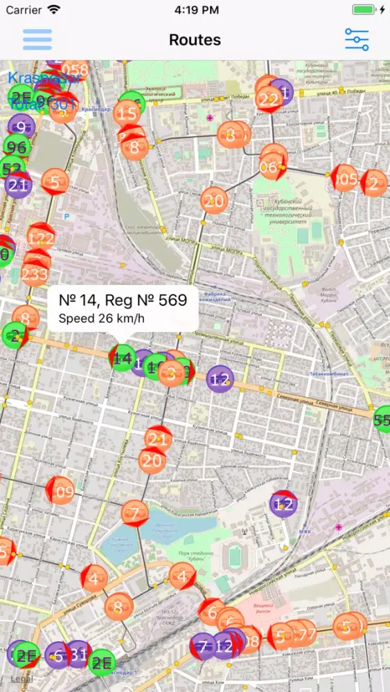 Скриншоты Routes online map