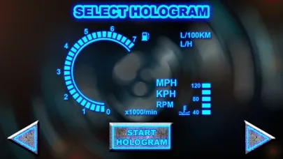 ภาพหน้าจอของ Projection Speedometer Joke