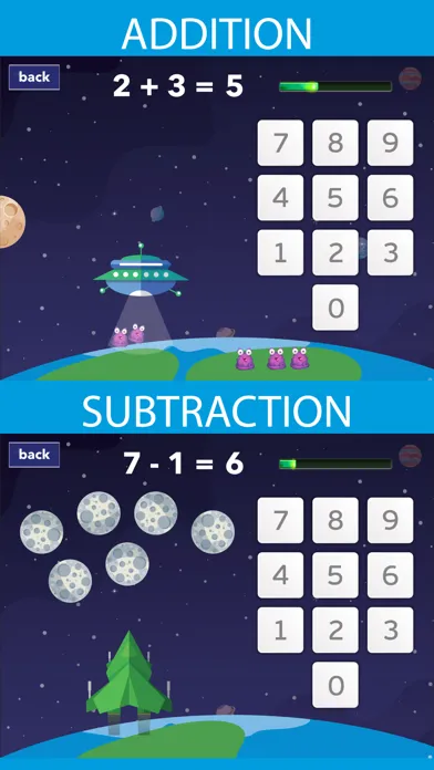 ภาพหน้าจอของ Adventures in Math: Math Facts