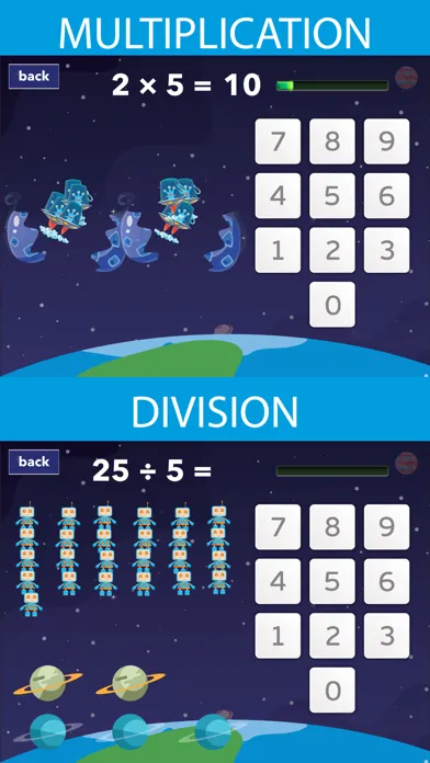 ภาพหน้าจอของ Adventures in Math: Math Facts