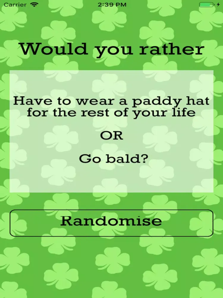 Zrzuty ekranu Would You Rather Irish Edition iPad 