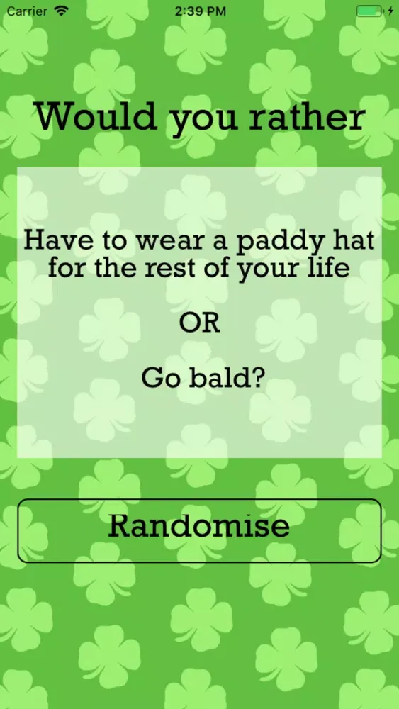 Zrzuty ekranu Would You Rather Irish Edition