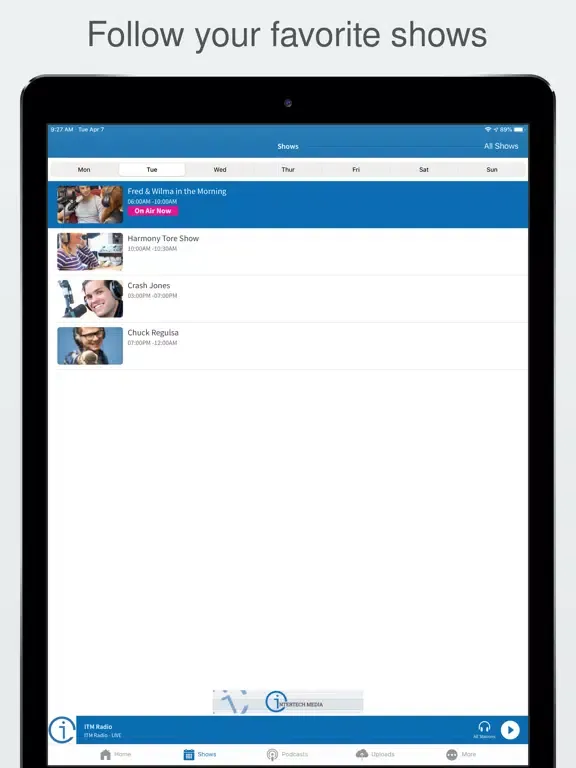Скриншоты ITM Radio iPad 