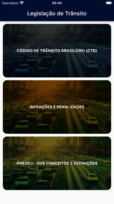 Captures d'écran de Legislação de Trânsito
