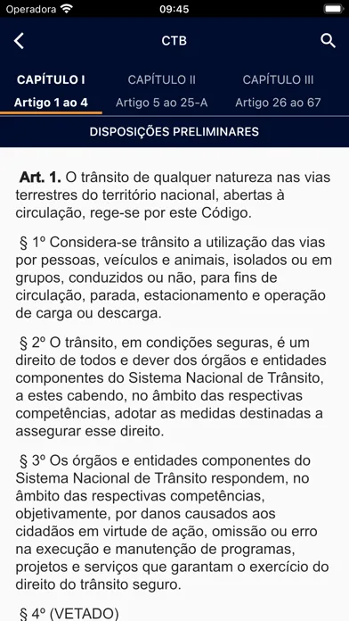 Captures d'écran de Legislação de Trânsito