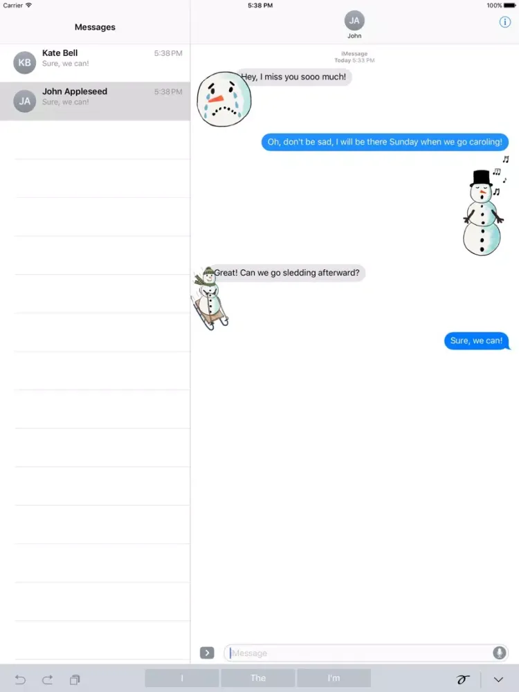 Snowman Stickers for Christmas iPad  سکرین شاٹس