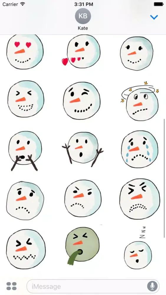 Snowman Stickers for Christmas سکرین شاٹس