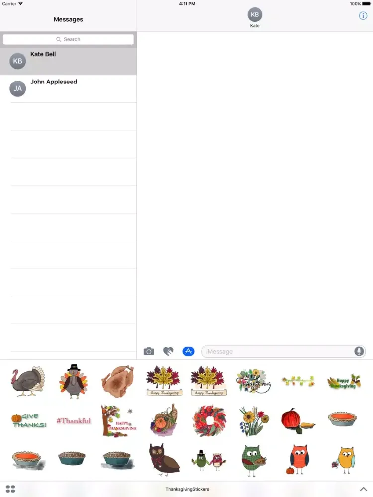 Thanksgiving Turkey Stickies 2016 iPad 應用截圖