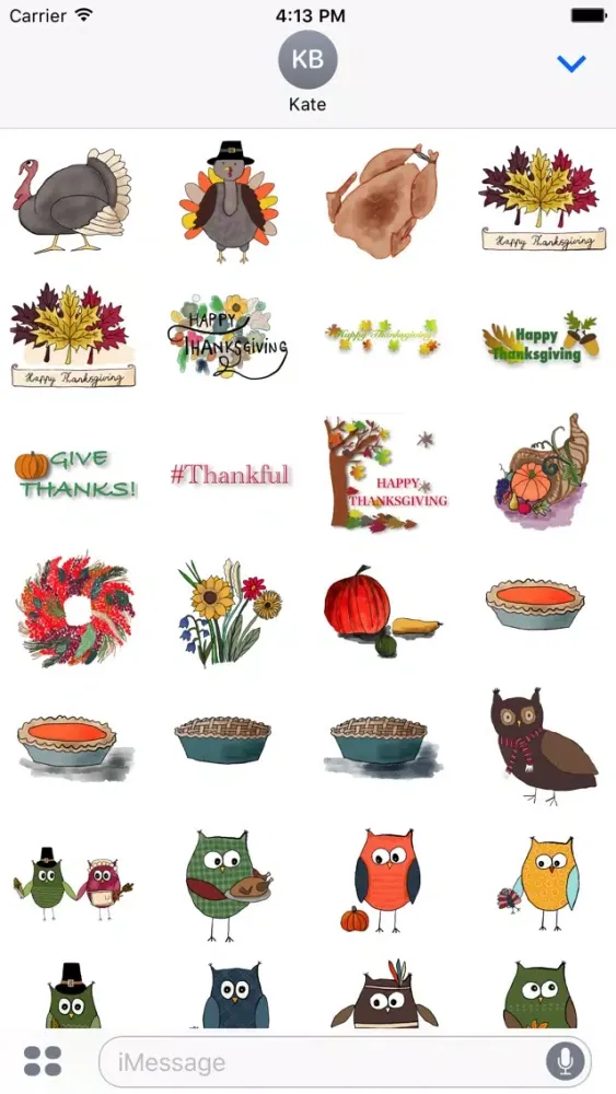 Thanksgiving Turkey Stickies 2016應用截圖