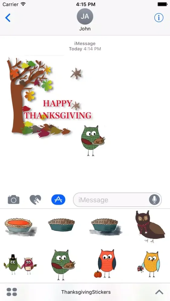 Thanksgiving Turkey Stickies 2016應用截圖
