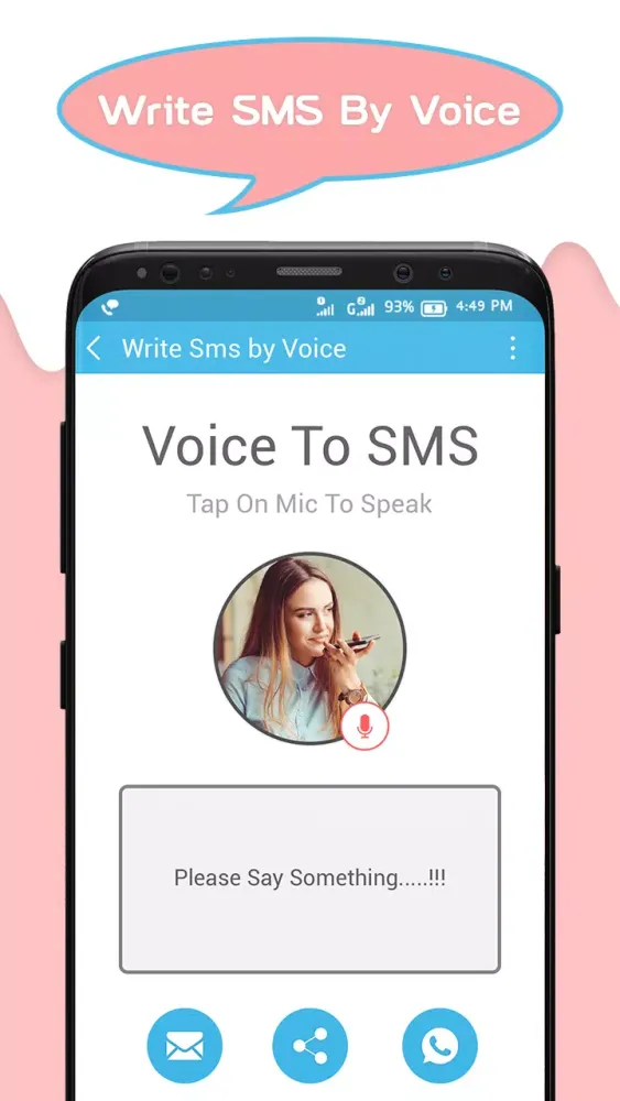 Write SMS by Voice Screenshots