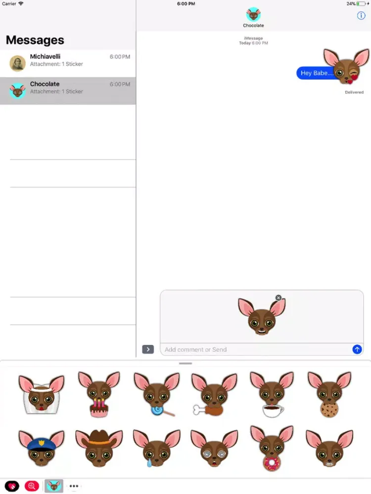 صور Animated Chocolate Chihuahua iPad 