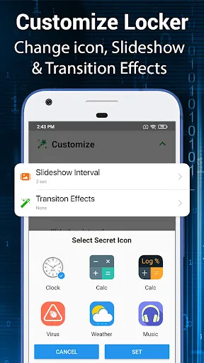 Capturas de tela do Clock Vault-Hide Photos,Videos