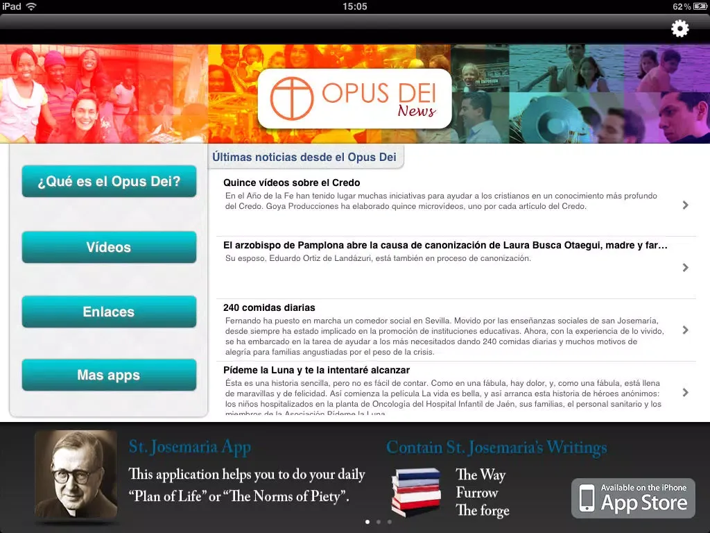 Captures d'écran de Opus Dei News iPad 