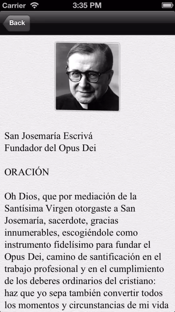 Captures d'écran de Opus Dei News