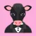 Black Cow Emoji Stickers for iMessage