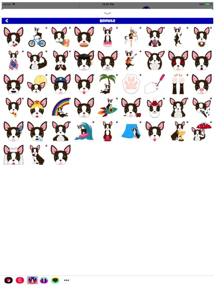Boston Terrier Lover Emoji iPad  Screenshots