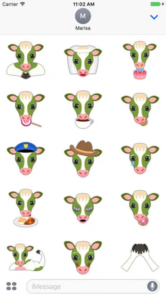 Saint Patrick's Day Cow Emoji Stickers سکرین شاٹس