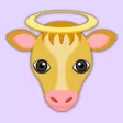Solid Gold Cow Emoji Stickers
