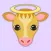 Solid Gold Cow Emoji Stickers