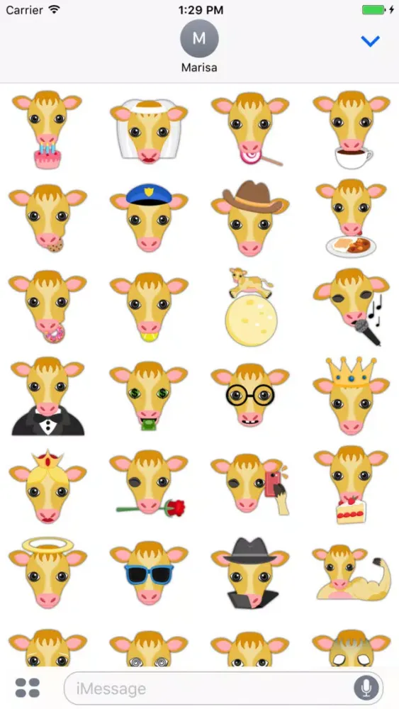 Solid Gold Cow Emoji Stickers Ekran Görüntüleri