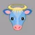 True Blue Cow Emoji Stickers
