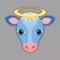 True Blue Cow Emoji Stickers