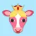Valentine's Day Pink White Cow Stickers