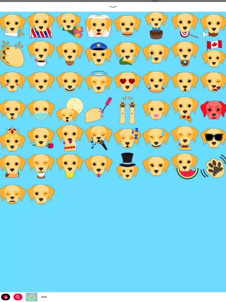 Yellow Labrador Emoji iPad  스크린샷