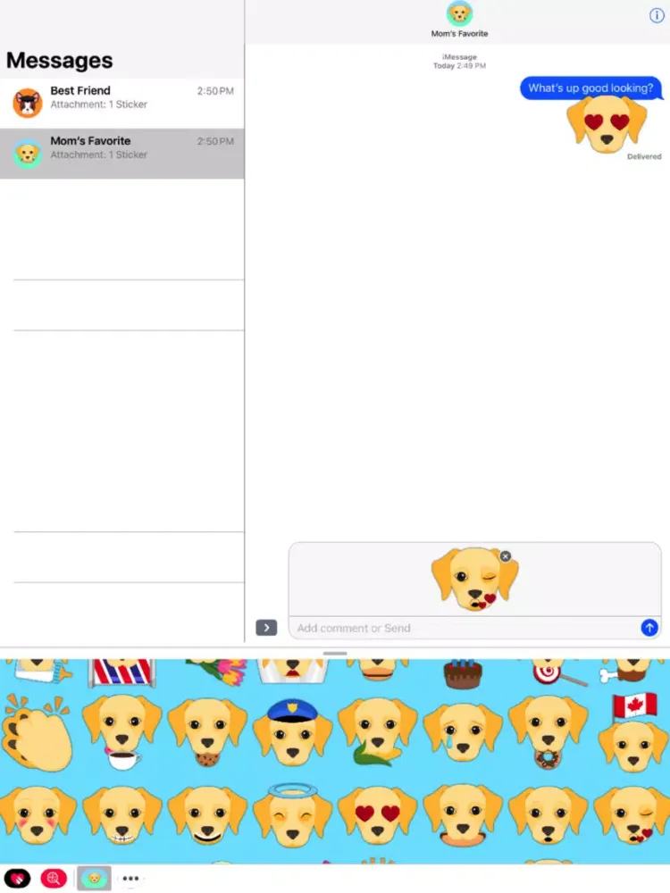 Yellow Labrador Emoji iPad  스크린샷