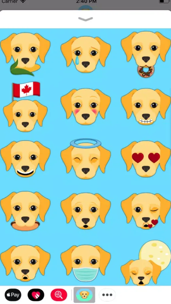 Yellow Labrador Emoji 스크린샷