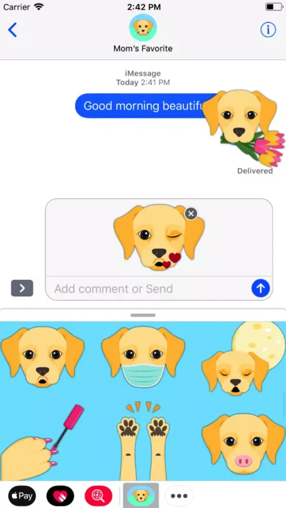 Yellow Labrador Emoji 스크린샷