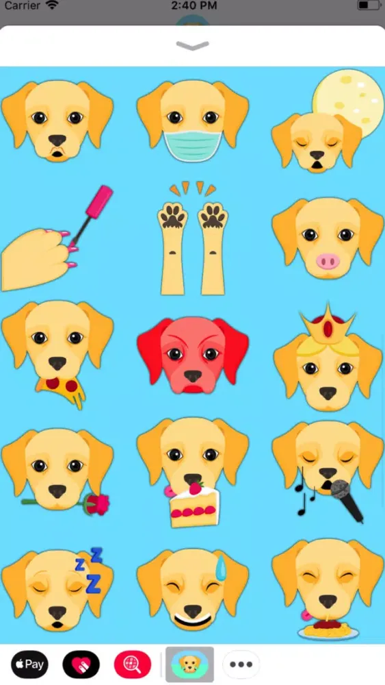 Yellow Labrador Emoji 스크린샷