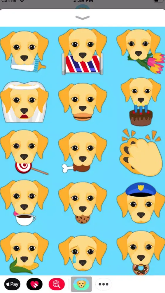 Yellow Labrador Emoji 스크린샷