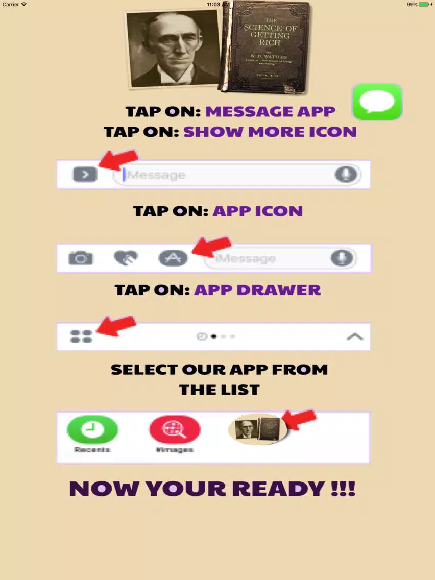 Ảnh chụp màn hình của The Science of Getting Rich for iMessage iPad 