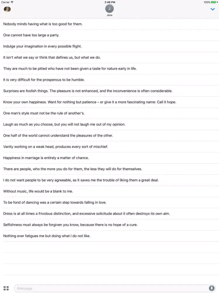 What Would Jane Austen Say? iPad  Screenshots