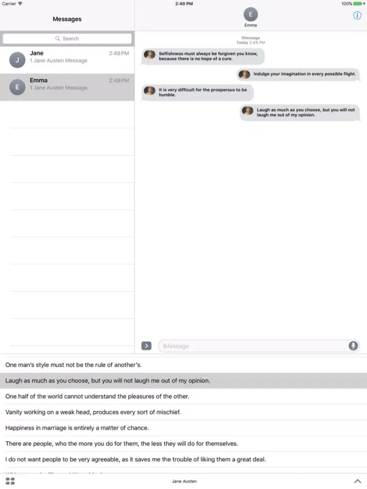 What Would Jane Austen Say? iPad  Screenshots