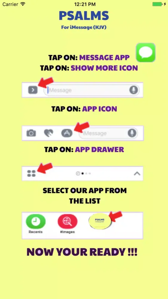 PSALMS Verses for iMessage Texts (KJV) स्क्रीनशॉट