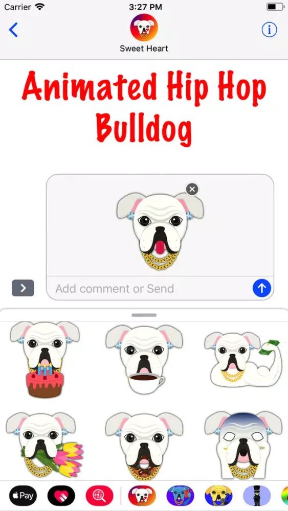Capturas de tela do Animated Hip Hop Bulldog