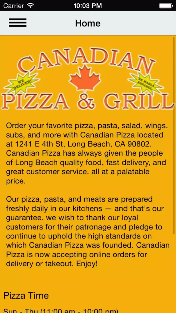 CanadianPizza應用截圖