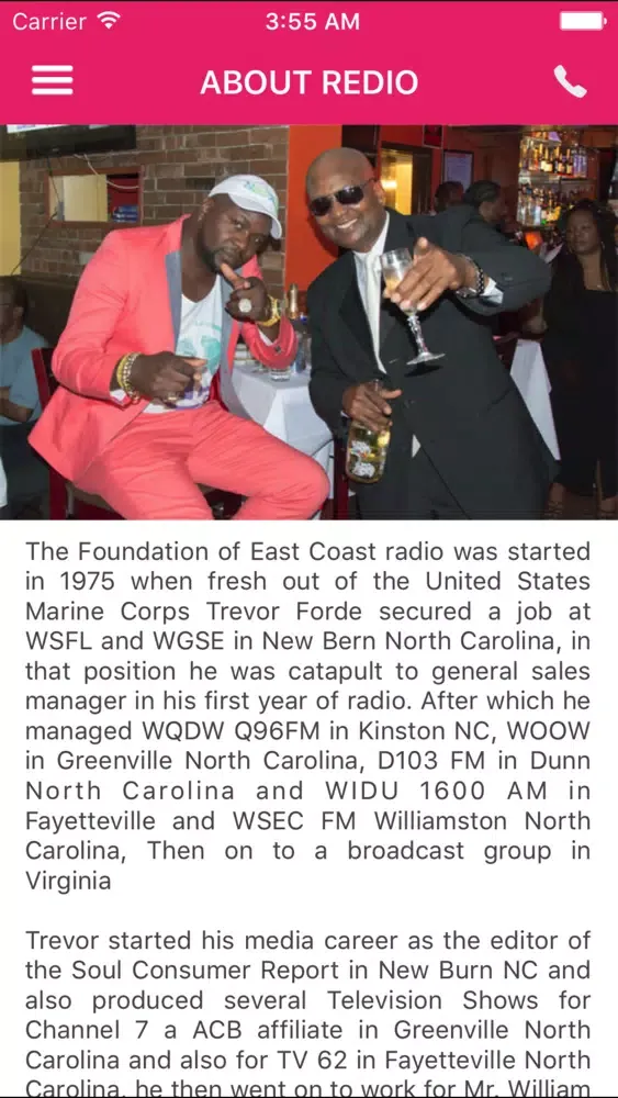 ภาพหน้าจอของ East Coast Radio NY