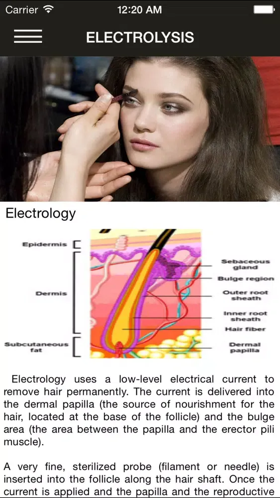Tangkapan skrin Electrolysis & Perm Make-up