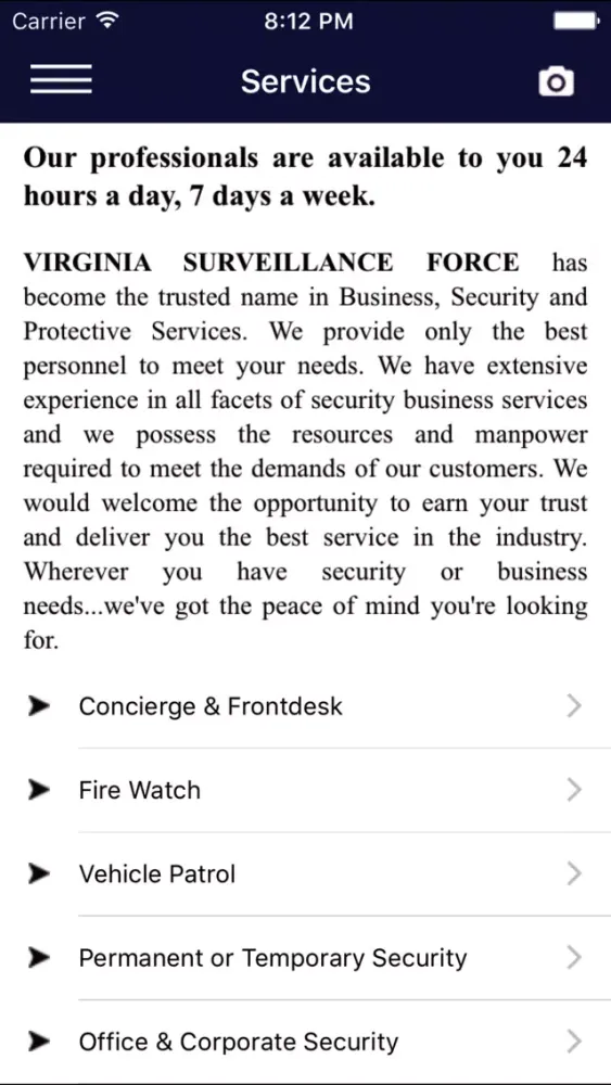 Captures d'écran de VirginiaSurveillanceForce