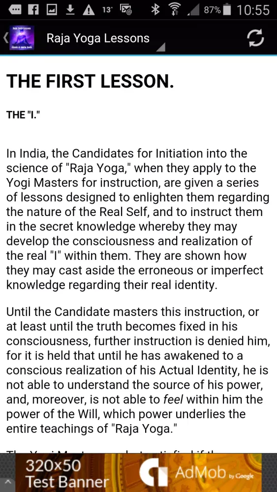 Captures d'écran de Gnani Yoga Lessons Book