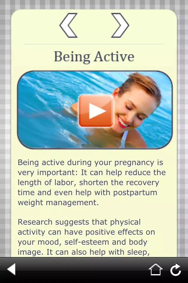 Capturas de tela do What's Up Healthy Pregnancy