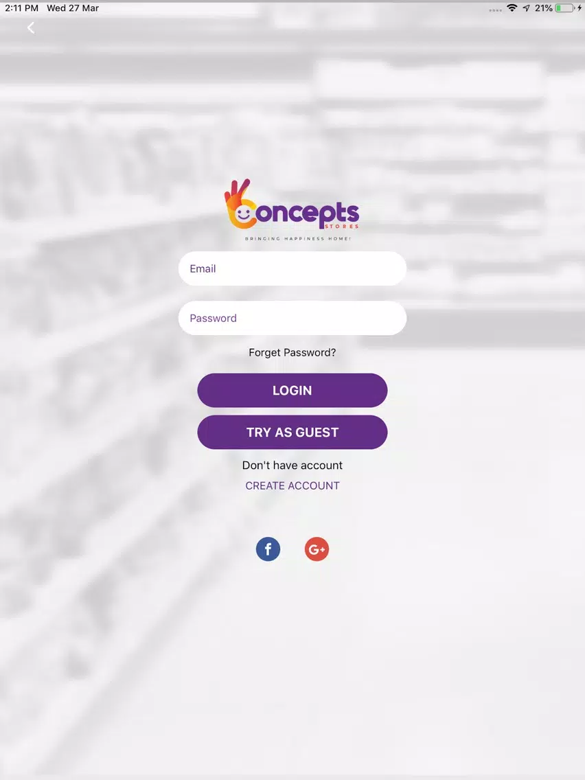 Capturas de pantalla de Concept Store iPad 